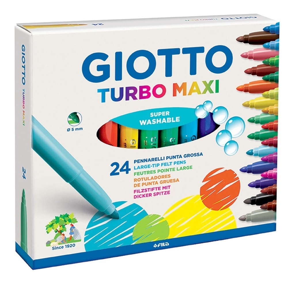 Marcadores gruesos Turbo x 24 Giotto