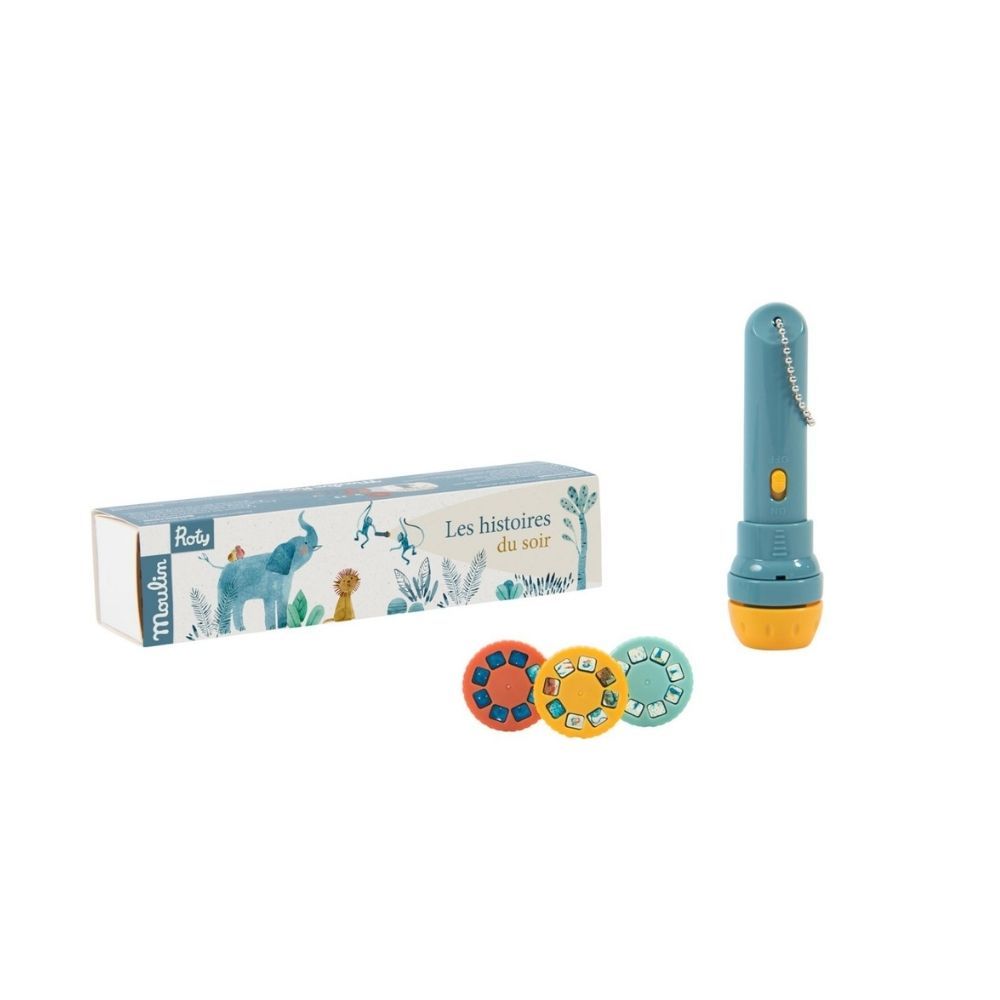 Linterna- Proyector de Historia Sous mon baobab Moulin Roty