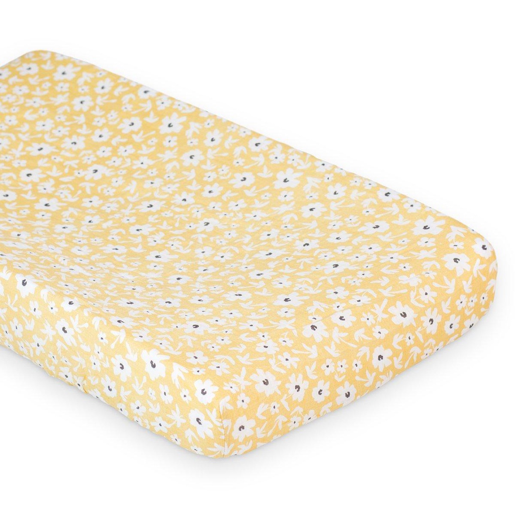 Cubre cambiador Muselina Yellow Flowers Lulujo (81  X 43 cm)