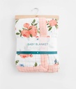 Cotton Muslin Baby Blanket - Watercolor Roses Little Unicorn
