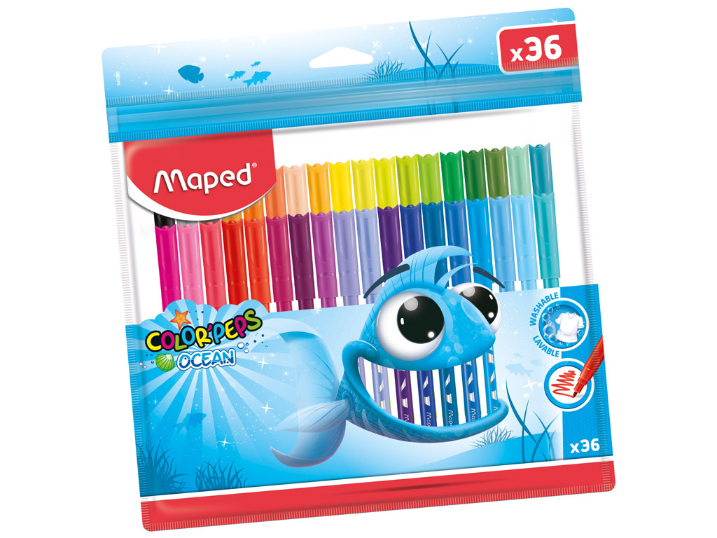 Marcadores Ocean Colorpeps x 36 MAPED