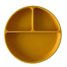 Plato con divisiones y ventosa Mustard Storki