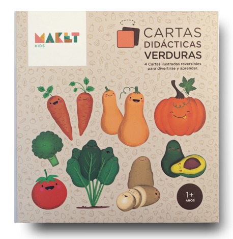 Cartas didacticas Verduras Maket kids