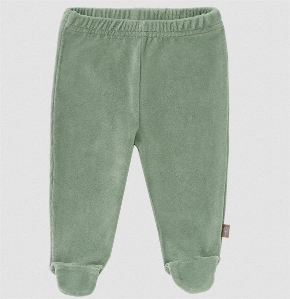 Trousers velours with feet Forest green: 3-6 m  Fresk