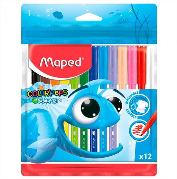 Marcadores Colorpeps Ocean x 12 Maped