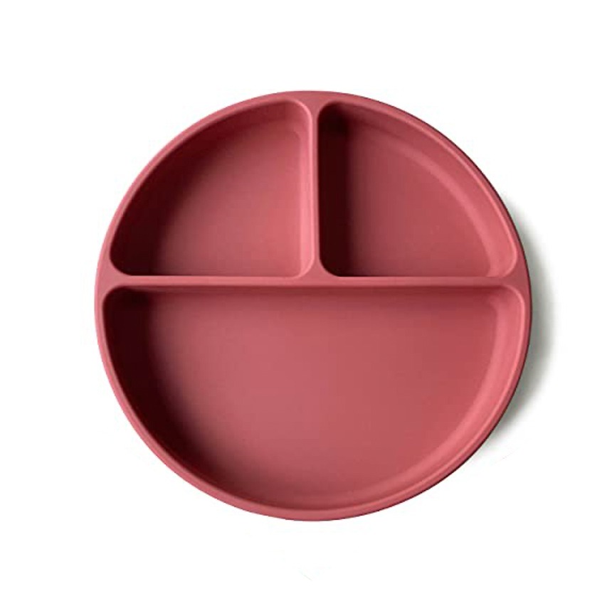 Plato con divisiones y ventosa Magenta Storki