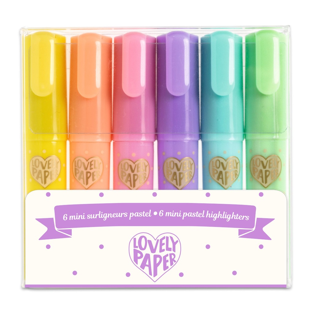 6 Mini Pastel Highlighters Djeco
