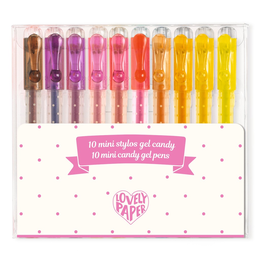 10 Mini Candy Gel Pens Djeco