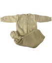 Set batita y pelele tejido Beige Margaritas blancas 0-3m Pee