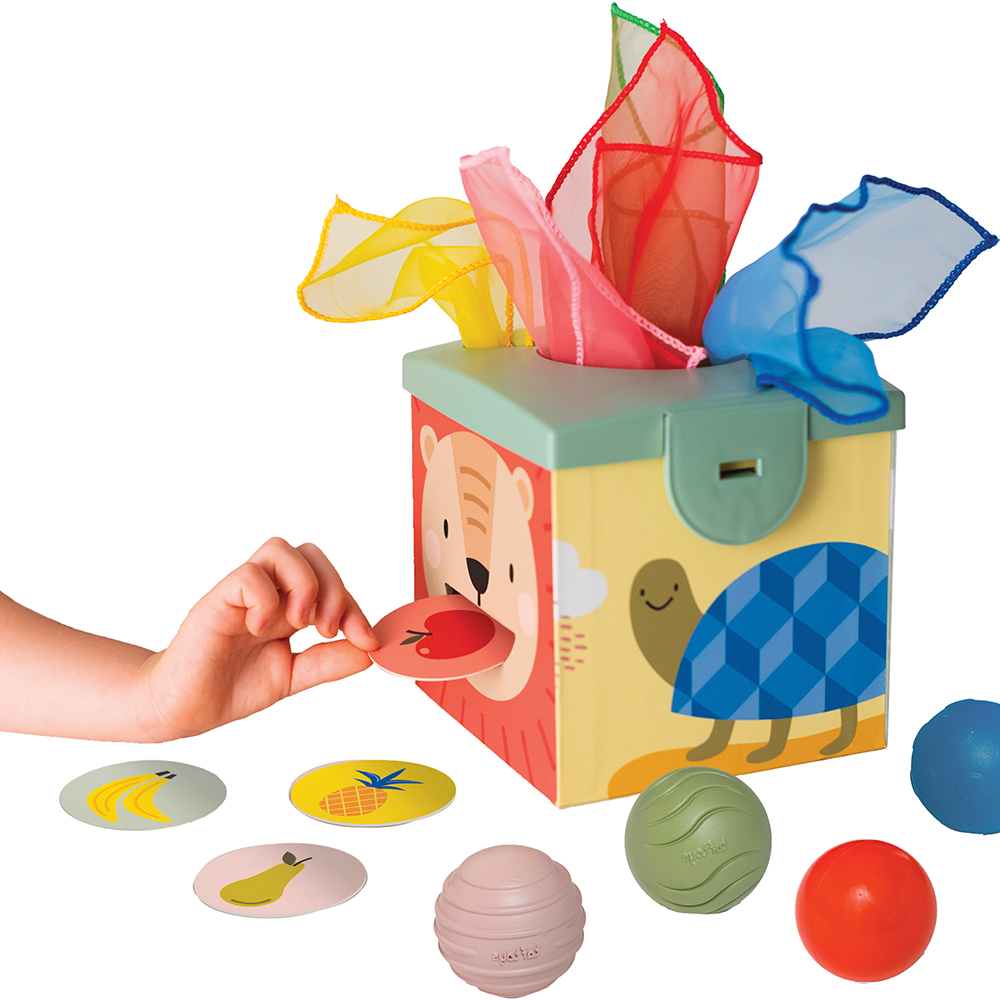 Caja magica bolas y trapitos Taf toys