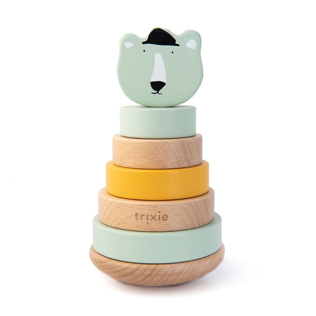 Wooden Stacking Toy - Mr. Polar Bear Trixie
