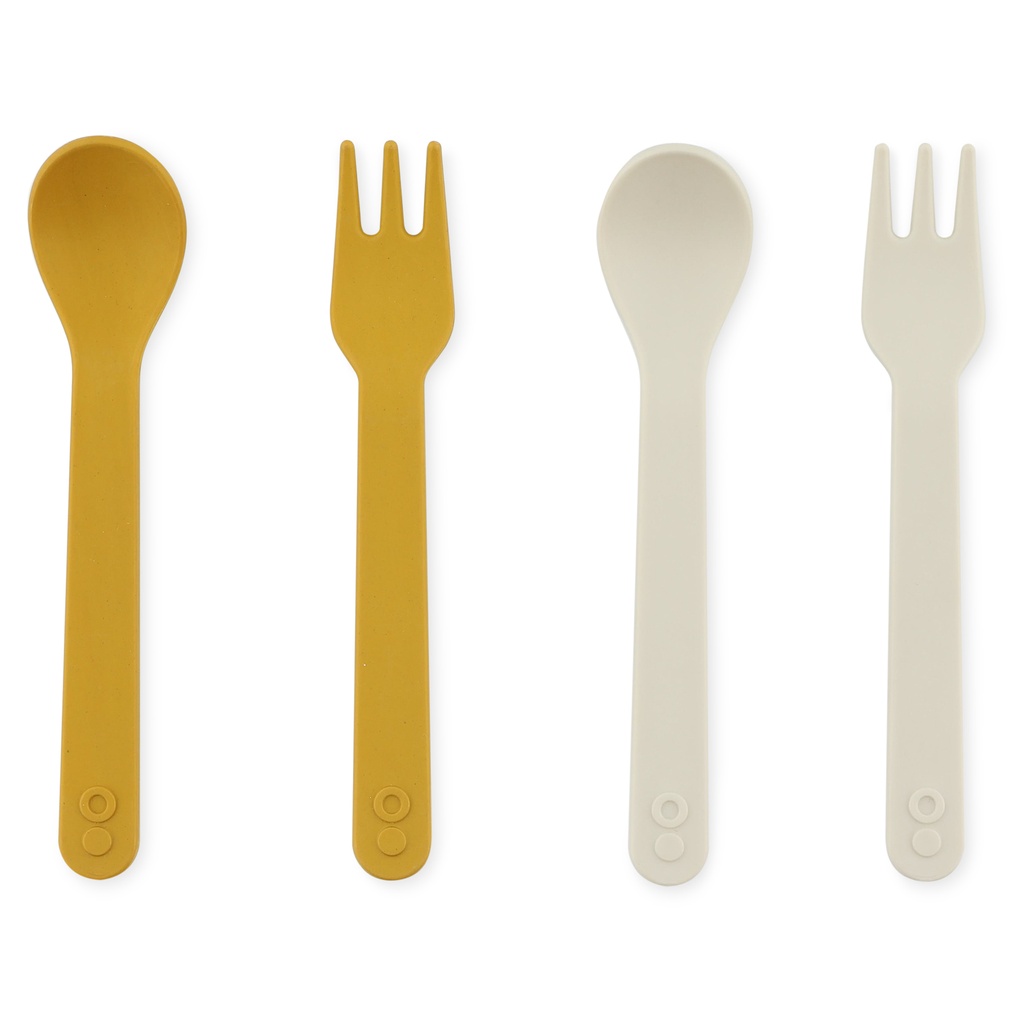 Spoon and Fork 2-pack Mustard Trixie