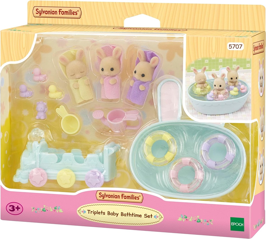 La hora del baño de los trillizos Sylvanian Families