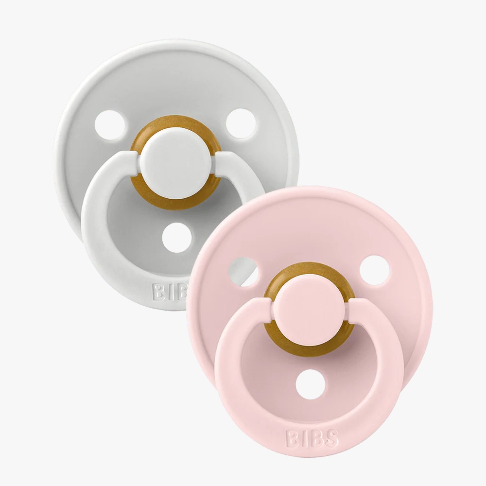 Chupete Colour 2 PACK Latex Size 1 Haze/Blossom Bibs