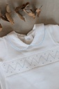 Enterizo PIMA punto smock celeste 3/6 Mon Petit