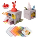 Caja de trapitos Silicona Pop up Taf Toys