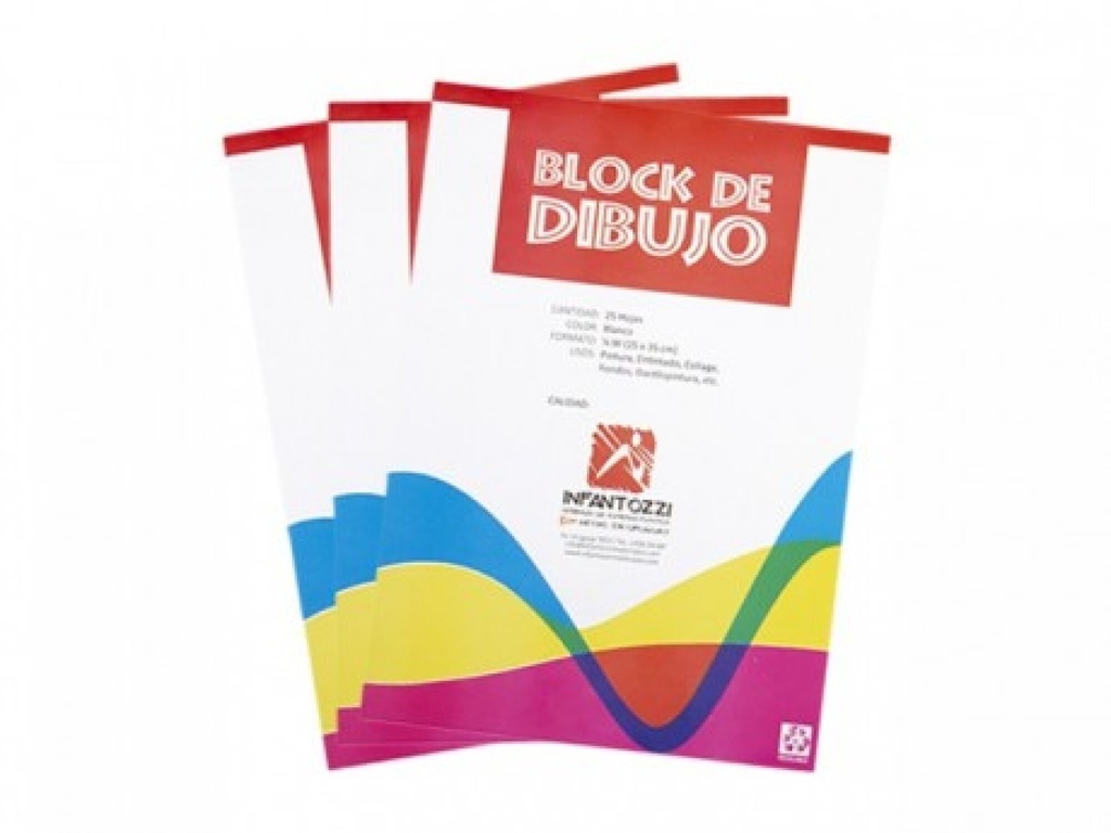 Block de dibujo 1/8 120g Infantozzi Materiales