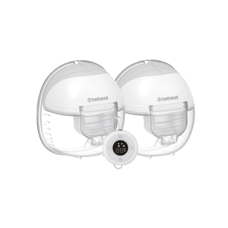Extractor doble de leche portátil c control remoto Bebesit
