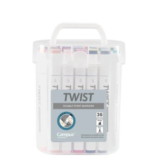 Marcadores Twist x 36 Campus