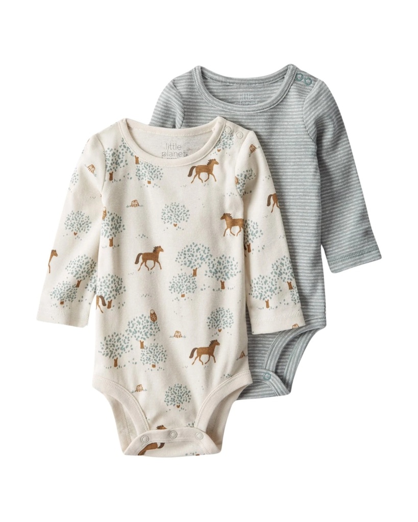 Pack 2 Bodies Ml Algodón Org Little Planet9M Carters