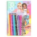 Libro de Colorear con Set de Colores Top Model