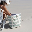 Light Cooler Tote La Palma Sage Stripe Sunnylife