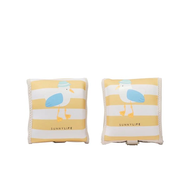 Kids Floaties Sid The Seagull Mustard Stripe Sunnylife