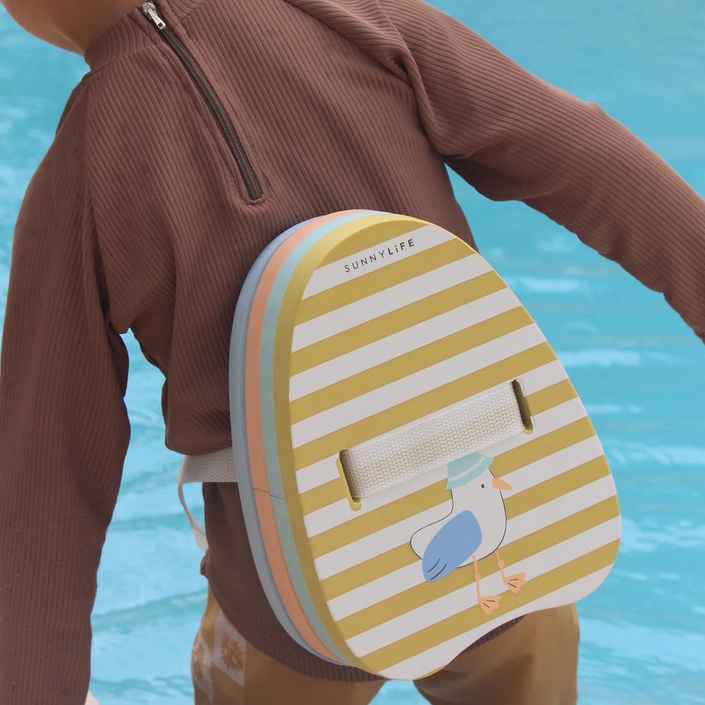 Bubble Back Float Sid The Seagull Mustard Stripe Sunnylife