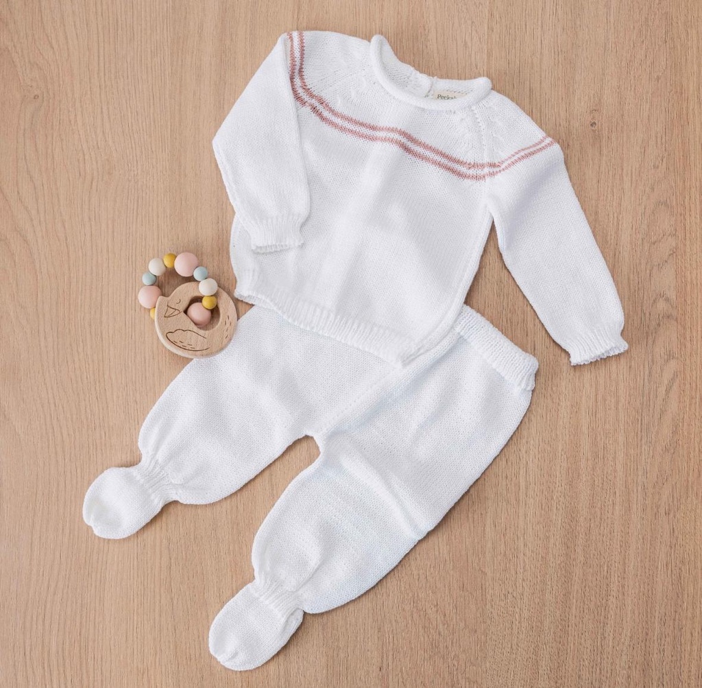 Set Nido tejido - rosa RN Peekaboo