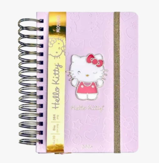Agenda 2026 Hello Kitty por día con espiral Mooving
