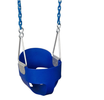 Hamaca bebe de goma azul