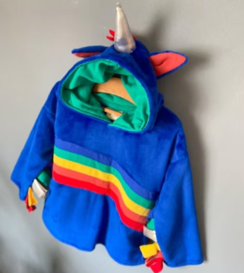 Disfraz Unicornio Azul  6 a 9 años Ojos Grandes