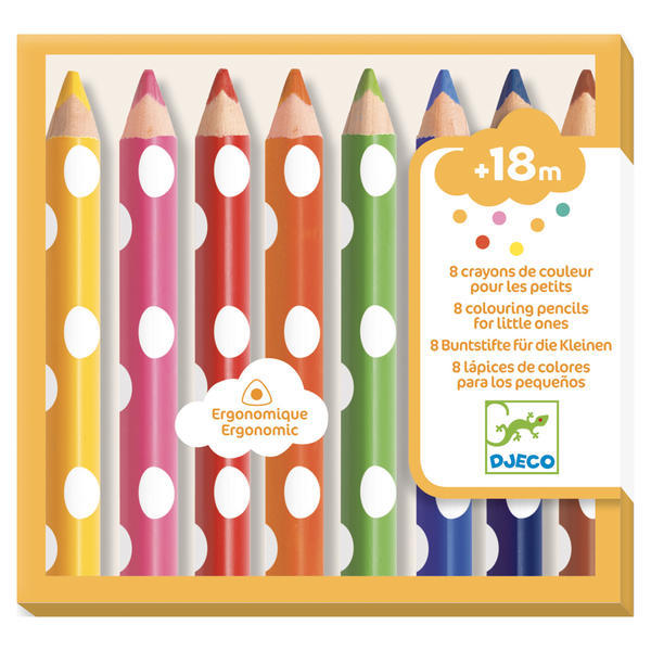 8 Colouring Pencils For Little Ones Design By By Djeco