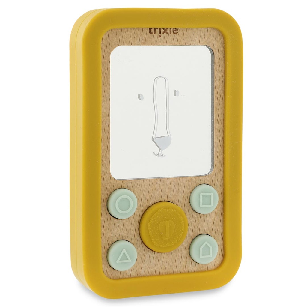 Wooden Silicone Baby Phone - Mr, Lion Trixie