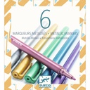 6 Metallic Markers Design By By Djeco