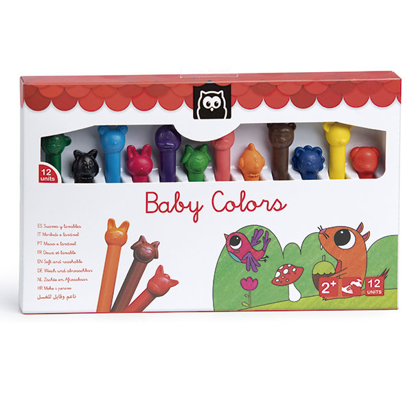 Baby Colors crayolas - 12 Pzas Eureka