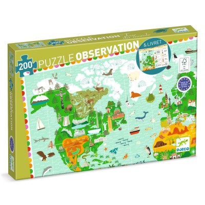 Around The World + Booklet  200 Pcs Djeco