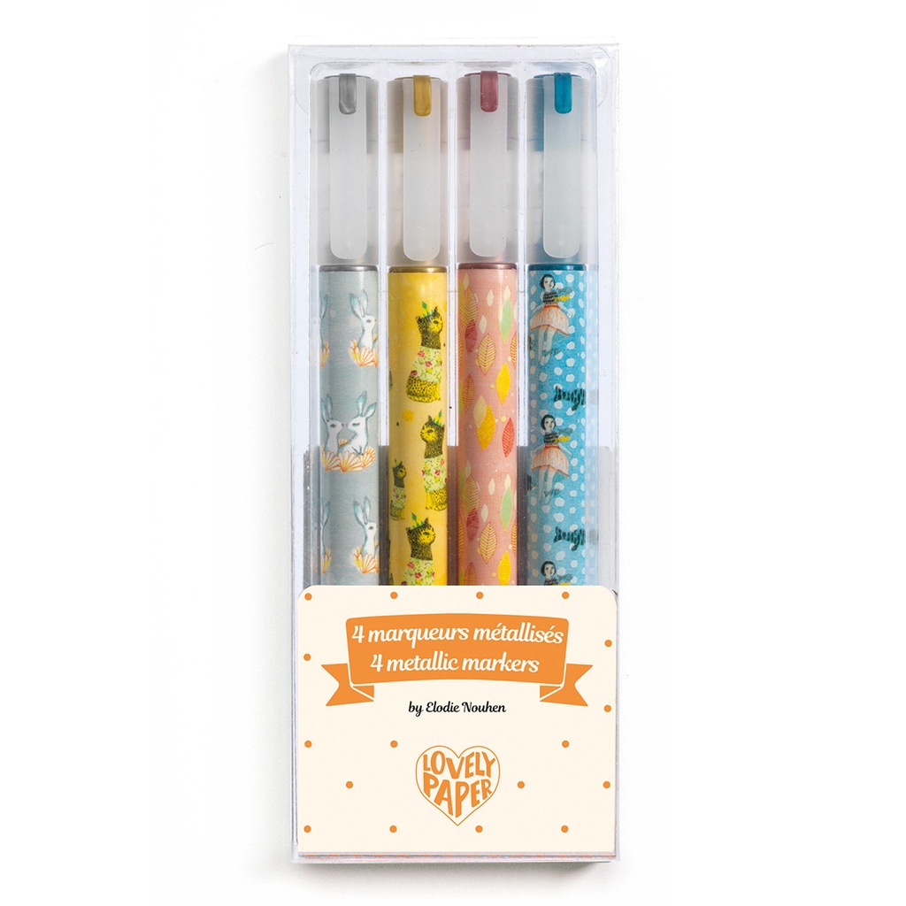 4 Elodie Metallic Markers Lovely Paper