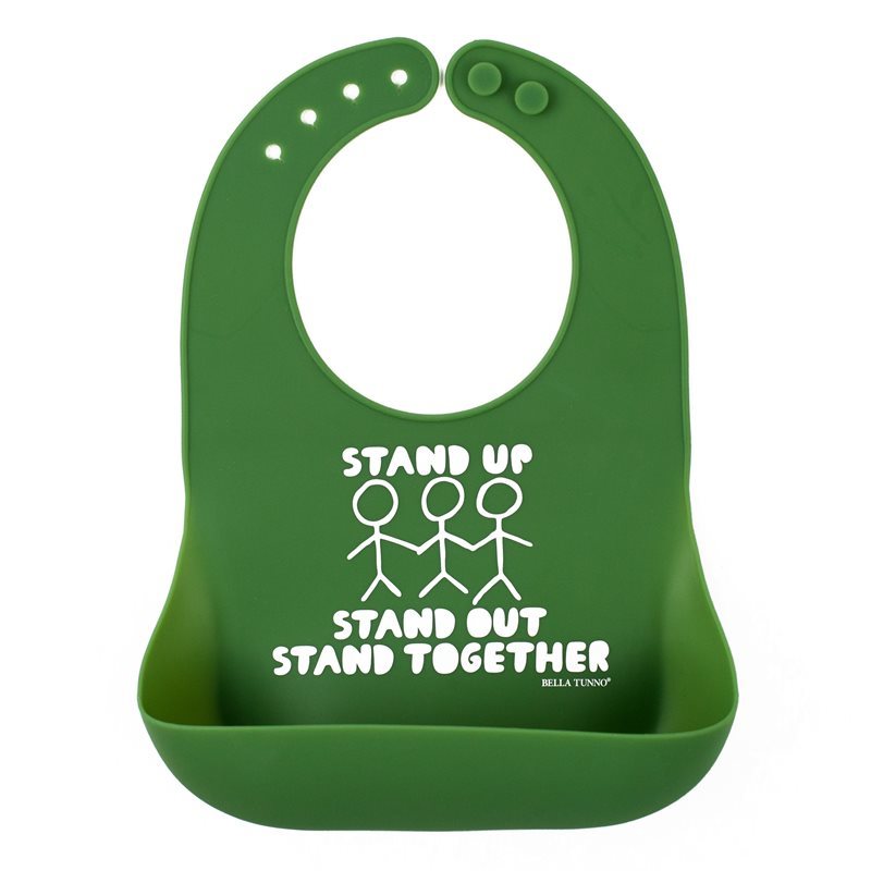 Babero Stand together verde Bella Tunno