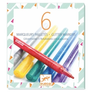6 Glitter Markers Design By By Djeco