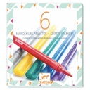 6 Glitter Markers Design By By Djeco