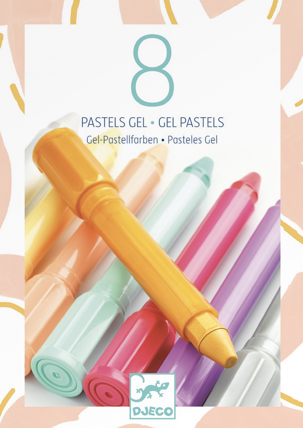 8 gel pastels - pastel colours Design by by Djeco