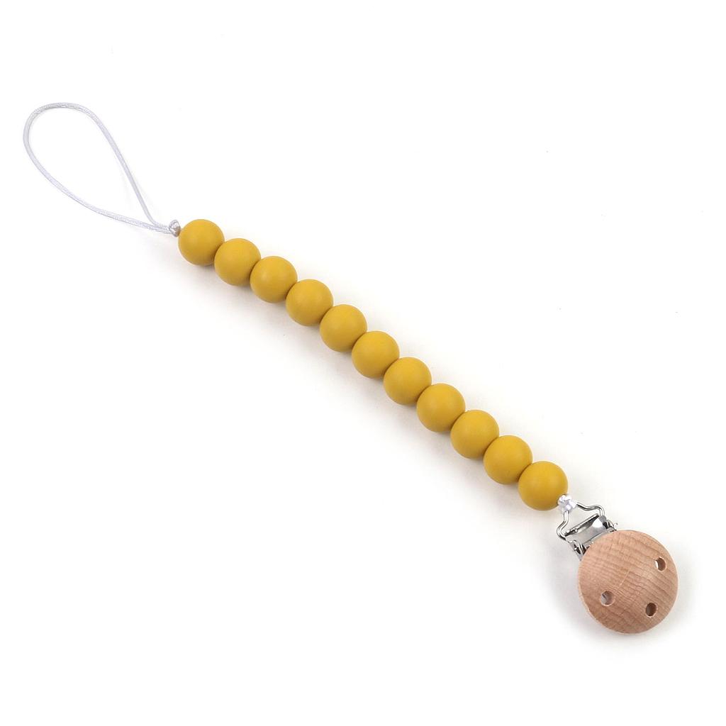Clip chupete silicona Mostaza Storki