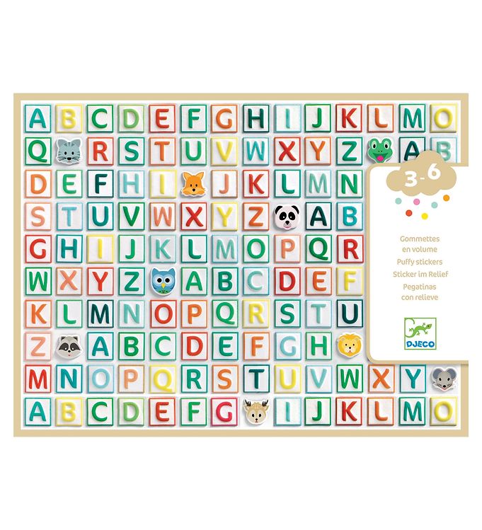 Alphabet stickers Design by by Djeco