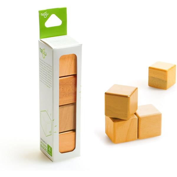 4 Piece A La Carte - Cubes - Tegu Orange Tegu