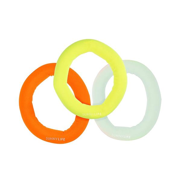 Set x 3 Dive Buddies - ring neon Sunnylife