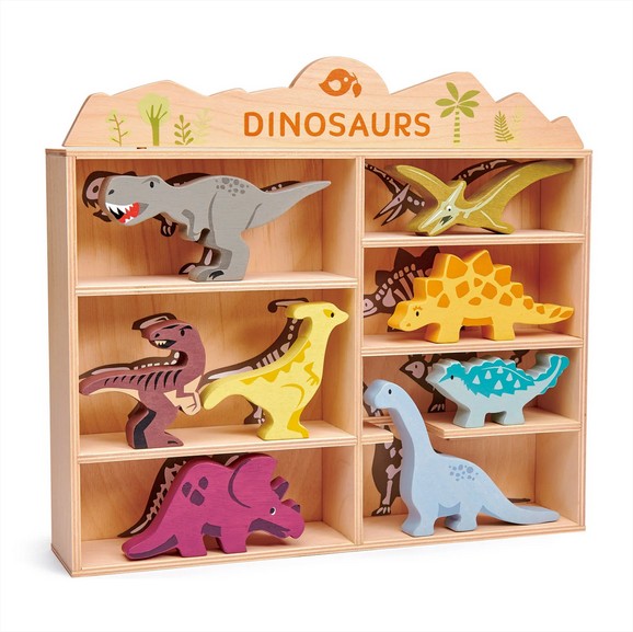 Dinosaurs
-1Pc Of Each Animal+Display Shelf Tender Leaf