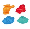Set 4 moldes vehiculos playa Hape