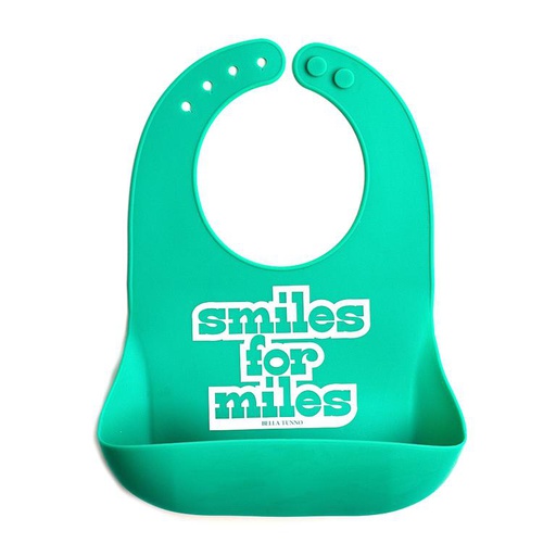 [810062130566] Babero Smiles verde Bella Tunno