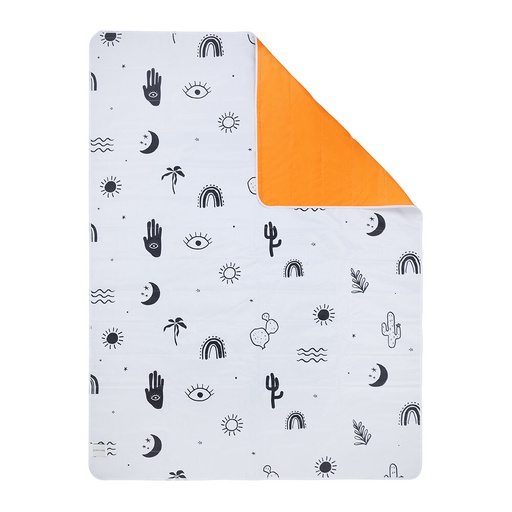 [9339296051580] Blanket Icons Black White Neon Pomelo  Sunnylife